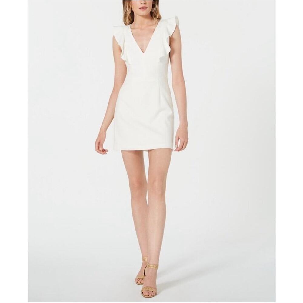 French Connection A-Line Mini Cocktail & Party Dress Summer White Size 2